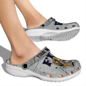 customized fiu panthers cracked texture clog fashion forward