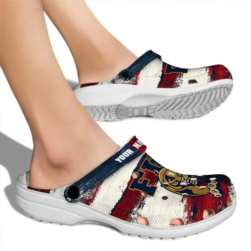 customized fiu panthers patriotic stripes clog fashion forward
