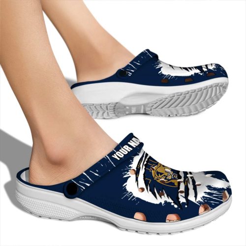 customized fiu panthers splash motif background clog fashion forward