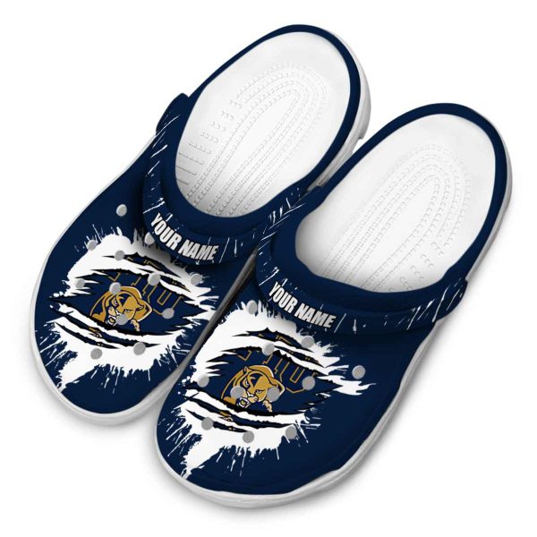 customized fiu panthers splash motif background clog latest model