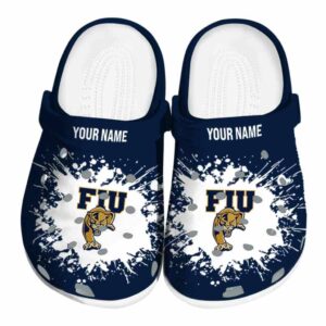 customized fiu panthers splatter background clog best selling