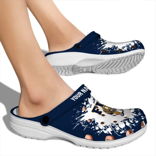 customized fiu panthers splatter background clog fashion forward