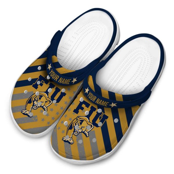 customized fiu panthers star spangled graphic clog latest model