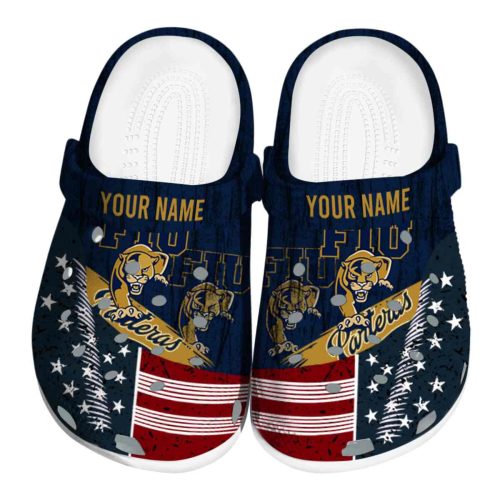 customized fiu panthers star spangled side pattern clog best selling