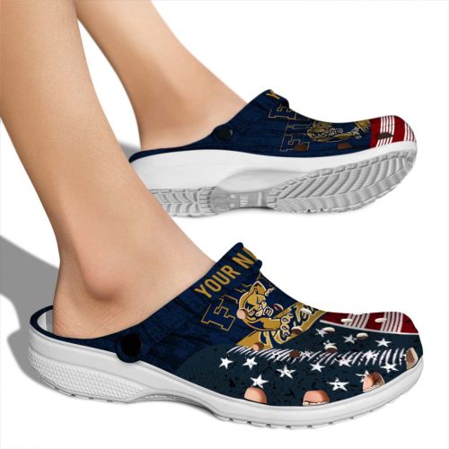 customized fiu panthers star spangled side pattern clog fashion forward