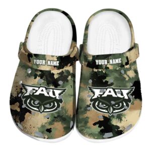 customized florida atlantic owls camouflage craze clog best selling