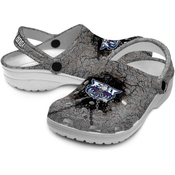 customized florida atlantic owls cracked ground texture clog high quality