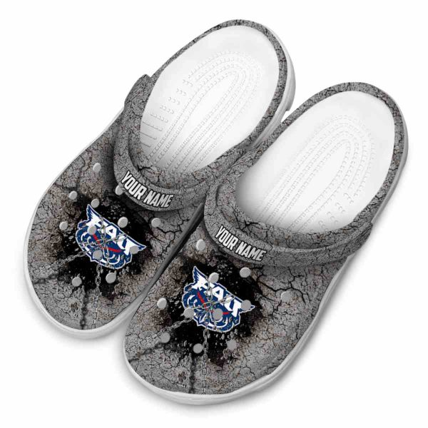 customized florida atlantic owls cracked ground texture clog latest model