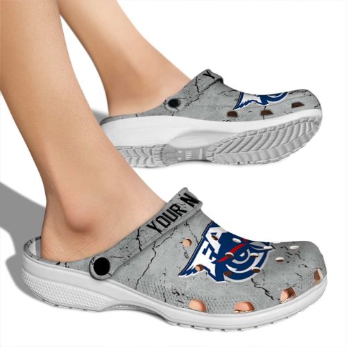 customized florida atlantic owls cracked texture clog fashion forward