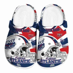 customized florida atlantic owls football helmet clog best selling