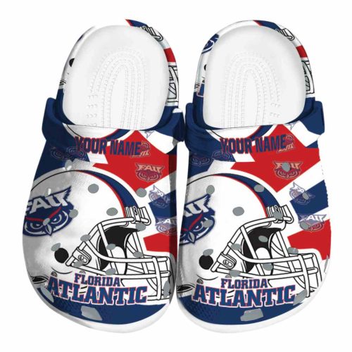 customized florida atlantic owls football helmet clog best selling