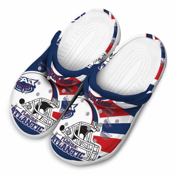 customized florida atlantic owls football helmet clog latest model