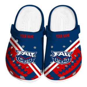 customized florida atlantic owls football motif clog best selling