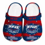 customized florida atlantic owls paint splatter graphics clog best selling