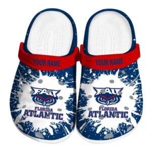 customized florida atlantic owls splash art clog best selling