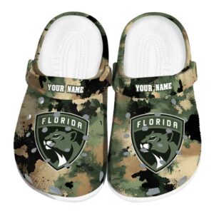 customized florida panthers camouflage craze clog best selling