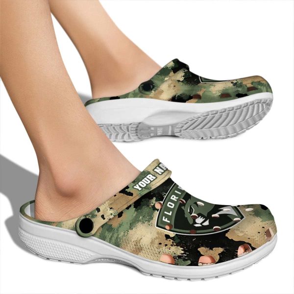 customized florida panthers camouflage craze clog fashion forward