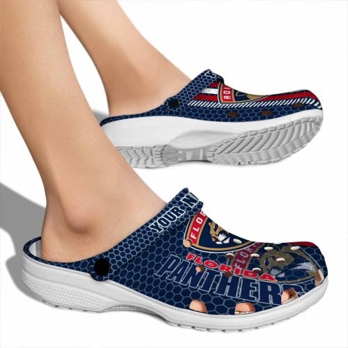 customized florida panthers contrasting stripes clog fashion forward