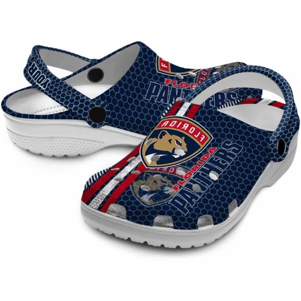 customized florida panthers contrasting stripes clog high quality