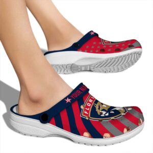 customized florida panthers star spangled graphic clog fashion forward