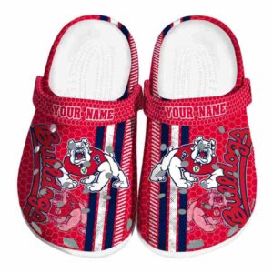 customized fresno state bulldogs contrasting stripes clog best selling