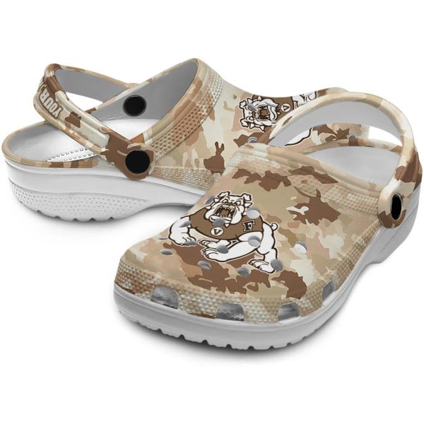 customized fresno state bulldogs desert camo clog high quality