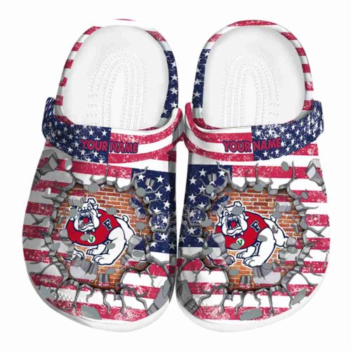 customized fresno state bulldogs freedom splinter clog best selling