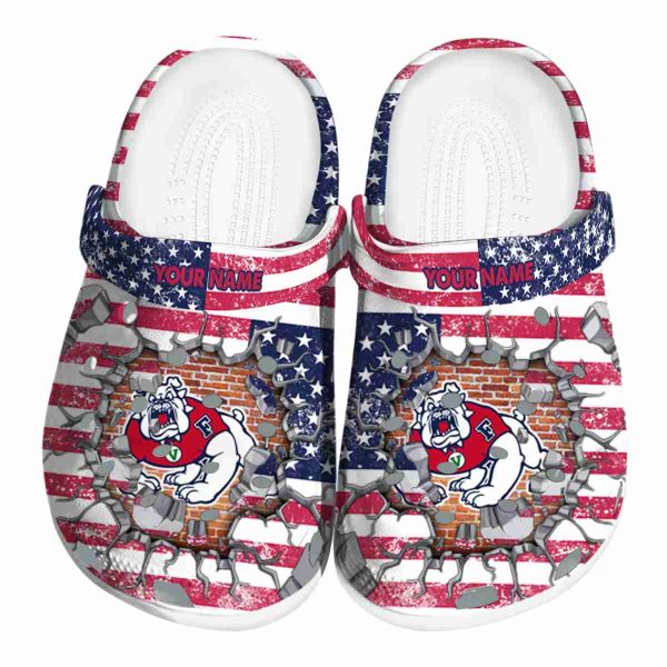 customized fresno state bulldogs freedom splinter clog best selling