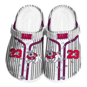 customized fresno state bulldogs pinstripe pattern clog best selling