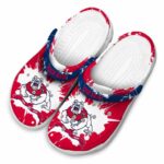 customized fresno state bulldogs splatter pattern clog best selling