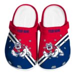 customized fresno state bulldogs striped accents clog best selling