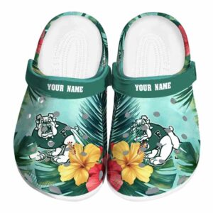 customized fresno state bulldogs tropical vibes clog best selling