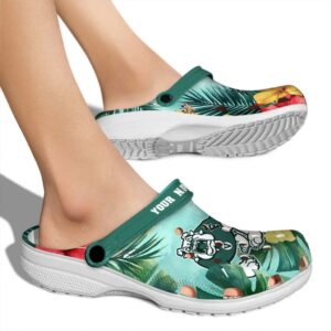 customized fresno state bulldogs tropical vibes clog fashion forward