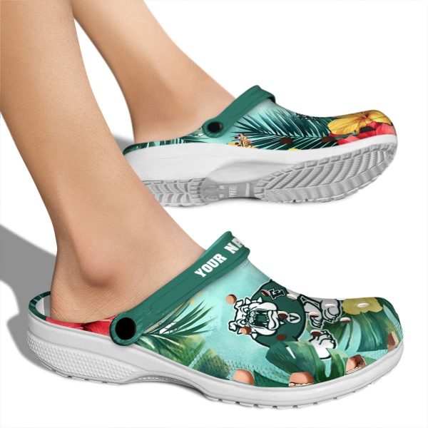 customized fresno state bulldogs tropical vibes clog fashion forward
