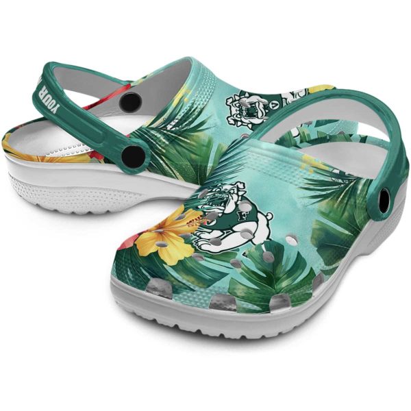 customized fresno state bulldogs tropical vibes clog high quality