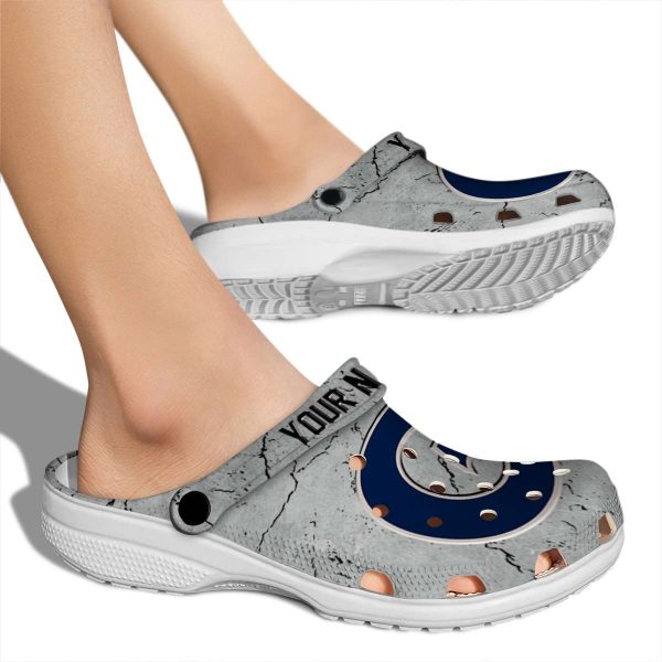 customized georgetown hoyas cracked texture clog fashion forward