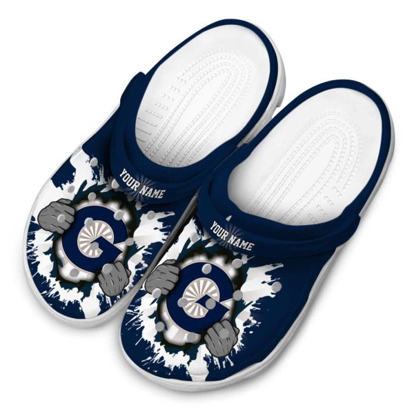customized georgetown hoyas gripping hand clog latest model