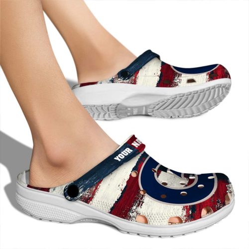 customized georgetown hoyas patriotic stripes clog fashion forward