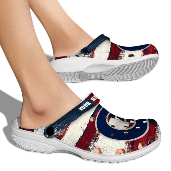 customized georgetown hoyas patriotic stripes clog fashion forward