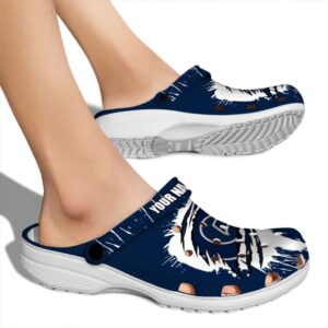 customized georgetown hoyas splash motif background clog fashion forward