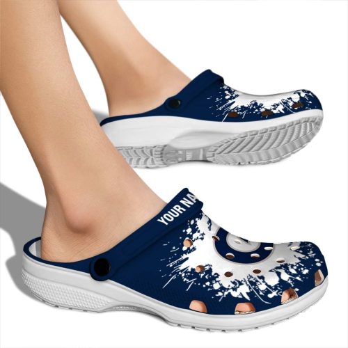 customized georgetown hoyas splatter background clog fashion forward