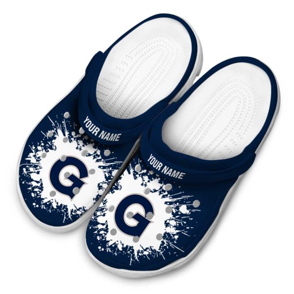 customized georgetown hoyas splatter background clog latest model