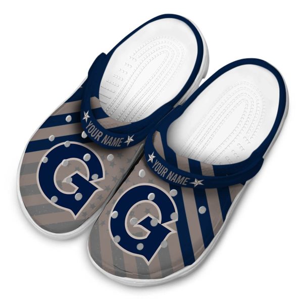 customized georgetown hoyas star spangled graphic clog latest model