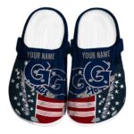 customized georgetown hoyas star spangled side pattern clog best selling
