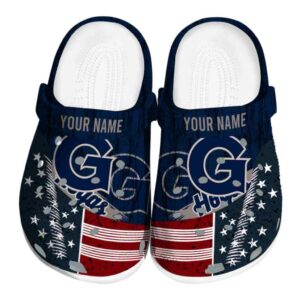 customized georgetown hoyas star spangled side pattern clog best selling
