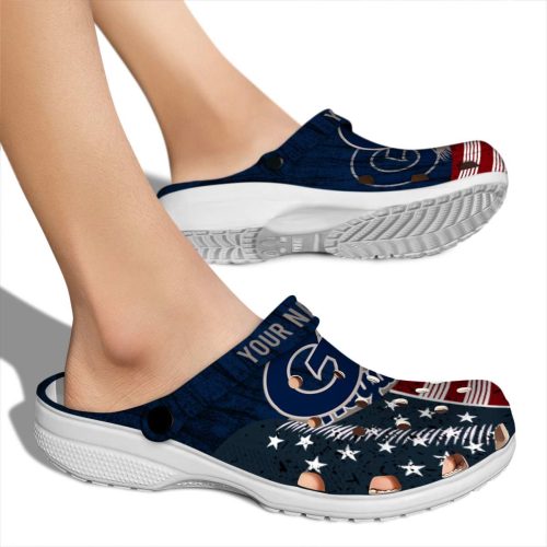 customized georgetown hoyas star spangled side pattern clog fashion forward