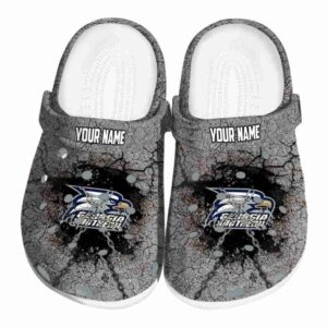customized georgia southern eagles cracked ground texture clog best selling
