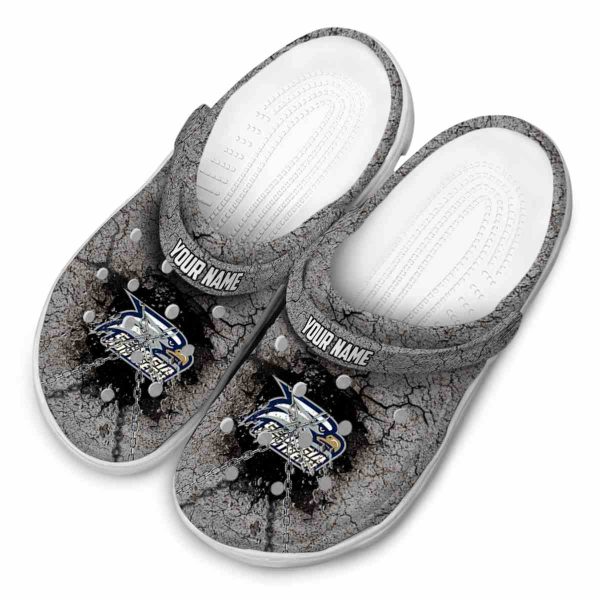 customized georgia southern eagles cracked ground texture clog latest model