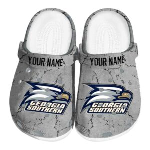 customized georgia southern eagles cracked texture clog best selling