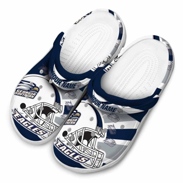 customized georgia southern eagles football helmet clog latest model